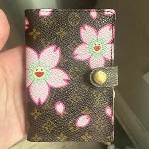 Rare Louis vuitton 2003 murakami sakura cherry blossom pocket agenda/notebook